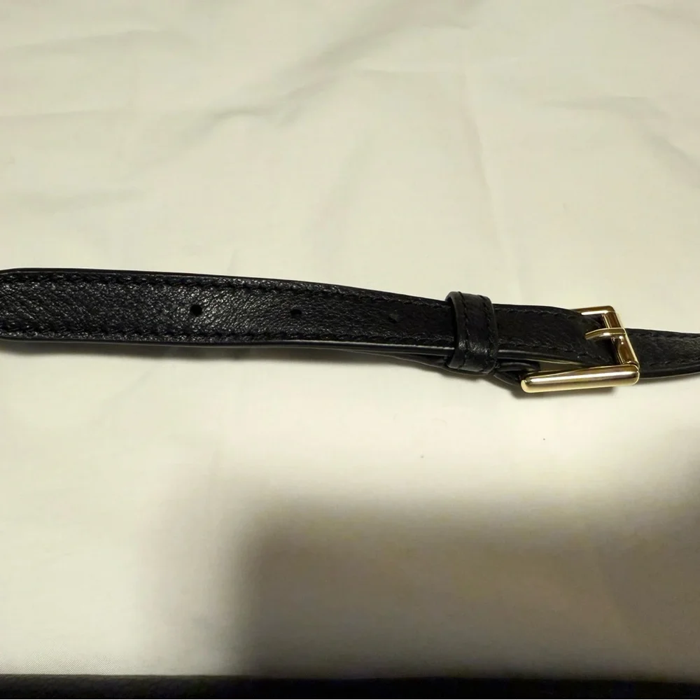 Tory Burch Britten Fold Over Messenger Black Leather Crossbody Purse - Picture 14 of 16